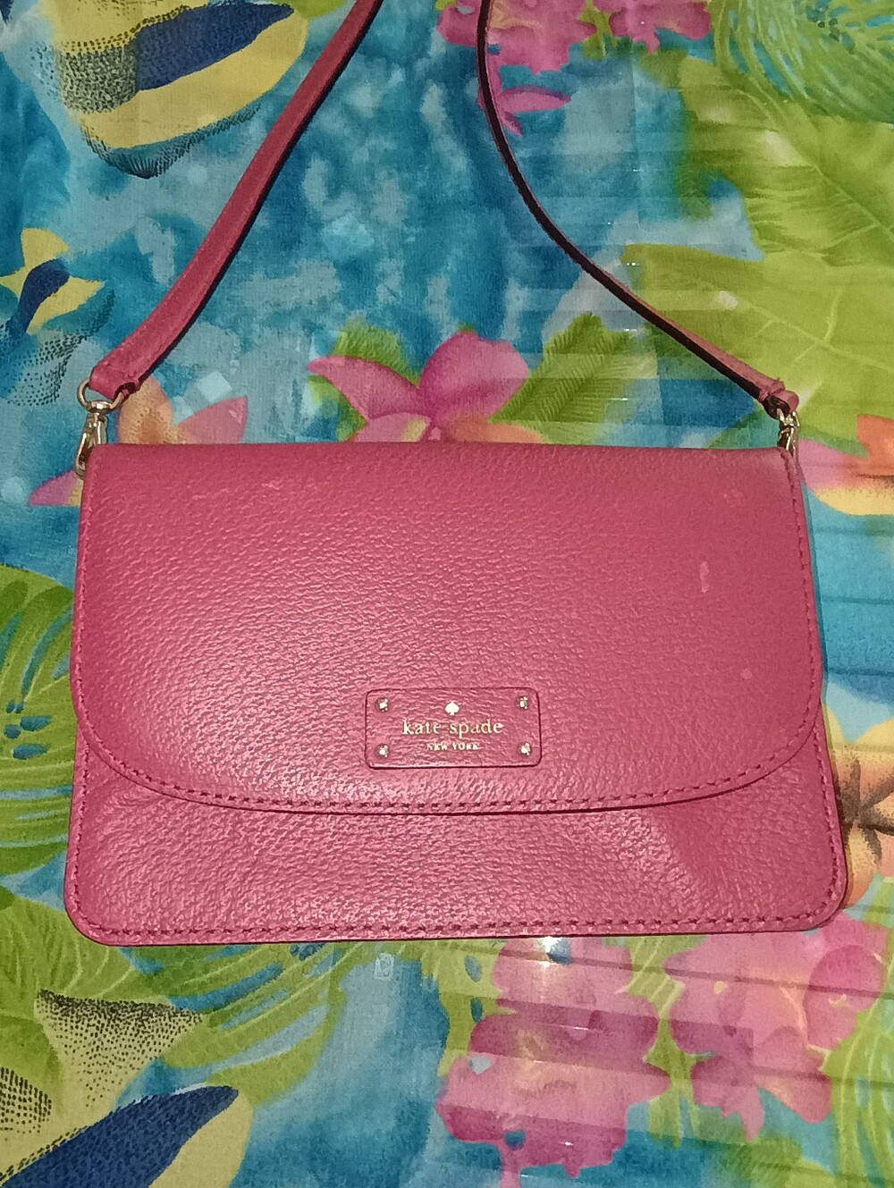 Kate Spade Dark Pink Leather Handbag